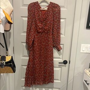 Floral long sleeve Maxi Dress S